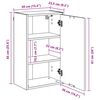 vidaXL Badezimmerschrank Wandmontiert Hochglanz Wei&szlig; 39 x 23,5 x 65 cm