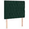 vidaXL Boxspringbett mit Matratze Dunkelgr&uuml;n 100x200 cm Samt
