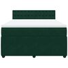 vidaXL Boxspringbett mit Matratze Dunkelgr&uuml;n 140x190 cm Samt