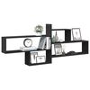 vidaXL Wandregal Schwarz 167,5x18x68 cm Holzwerkstoff