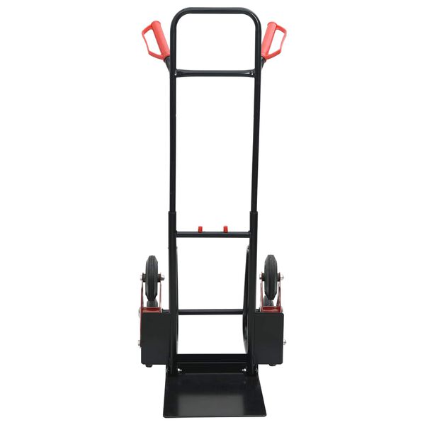 vidaXL Handwagen Schwarz und Rot 64,5 x 49,5 x 114 cm Stahl