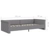 vidaXL Tagesbett USB Hellgrau Stoff 90x200 cm