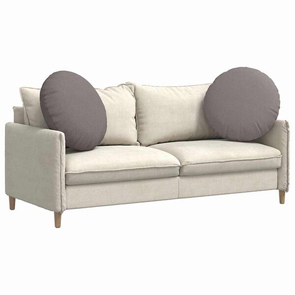 vidaXL Sitzkissen 2 pcs Taupe &Oslash;60 x 21 cm Stoff