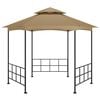 vidaXL Pavillon mit Seitenw&auml;nden 3,1x2,7 m Taupe