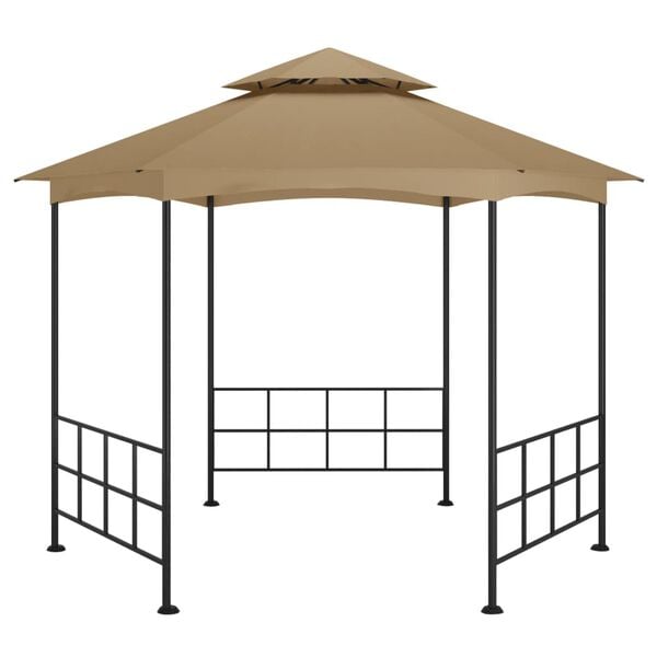 vidaXL Pavillon mit Seitenw&auml;nden 3,1x2,7 m Taupe
