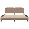 vidaXL Bettgestell ohne Matratze "Zadar" Cappuccino-Braun 160x200 cm Kunstleder