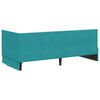 vidaXL Eckbettgestell mit Kopfteil T&uuml;rkis 90 cm x 200 cm Samt
