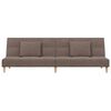 vidaXL Schlafsofa 2-Sitzer mit 2 Kissen & Hocker Taupe Stoff