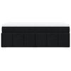 vidaXL Boxspringbett mit Matratze Schwarz 80x200 cm Stoff