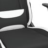 vidaXL Gaming-Stuhl mit Massage & Fu&szlig;st&uuml;tze Schwarz und Wei&szlig; Stoff