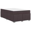vidaXL Bettrahmen mit Matratze Dunkelbraun 120 x 200 cm Stoff