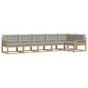 vidaXL Outdoor-Sofagarnitur 4 pcs Wei&szlig; und Hellgrau Polyester