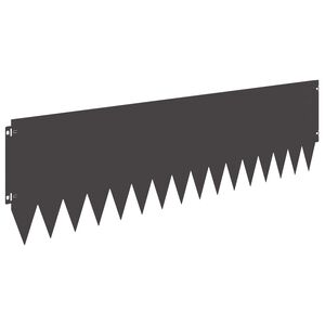 vidaXL Raseneinfassung 20 Stk. 103 x 30 cm Stahl Schwarz