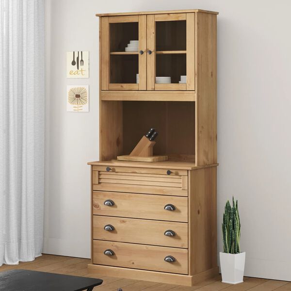 vidaXL Highboard VIGO 80x40x176 cm Massivholz Kiefer