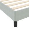 vidaXL Boxspringbett mit Matratze Hellgrau 200 x 200 cm Stoff
