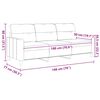vidaXL 3-Sitzer-Sofa Schwarz 180 cm Stoff