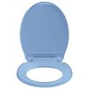 vidaXL Toilettensitz mit Absenkautomatik Blau Oval