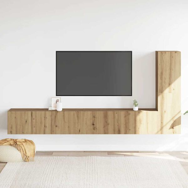 vidaXL TV-Wandschr&auml;nke 3 Stk. Artisan-Eiche Holzwerkstoff