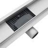 vidaXL Duschabfluss mit Liniendesign Silber 90 cm Edelstahl 304