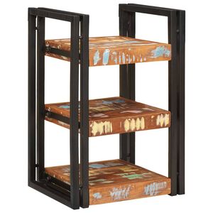 vidaXL Nachttisch Braun und Schwarz 38 x 33 x 58 cm Massivholz Altholz