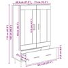 vidaXL Highboard Altholz 69,5 x 31 x 115 cm Holzwerkstoff