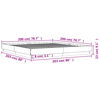 vidaXL Bettgestell R&auml;uchereiche 200x200 cm Holzwerkstoff