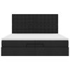 vidaXL Ottoman-Bett mit Matratzen Schwarz 200x200 cm Stoff