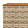 vidaXL 6-tlg. Garten-Sofagarnitur mit Kissen Beige Poly Rattan