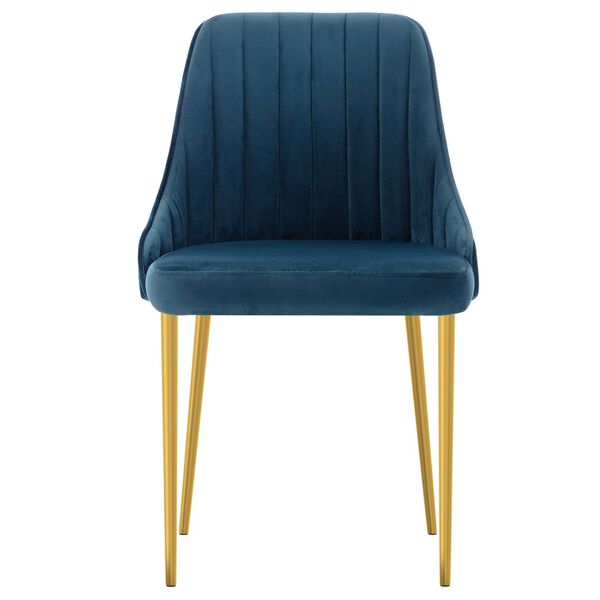 vidaXL Esszimmerst&uuml;hle 2 Stk. Blau Samt