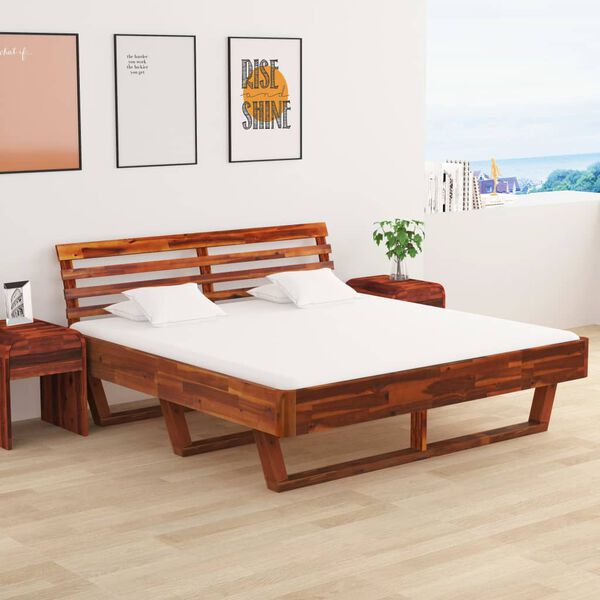 vidaXL Massivholzbett Akazie 160x200 cm