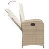 vidaXL 9-tlg. Garten-Essgruppe mit Kissen Beige Poly Rattan