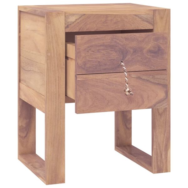 vidaXL Nachttisch 40 x 30 x 50 cm Teak Massivholz