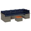 vidaXL Gartensofa-set 8 stk. Grau Poly-Rattan