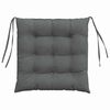 vidaXL Sitzkissen 4 pcs Dunkelgrau 40 x 40 x 6 cm Stoff