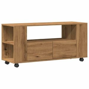 vidaXL TV-Schrank mit Rollen Artisan-Eiche 102x34,5x43cm Holzwerkstoff