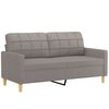 vidaXL 3-tlg. Sofagarnitur mit Kissen Taupe Stoff