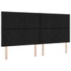 vidaXL Boxspringbett mit Matratze Dunkelgrau 90x190 cm Schwarz Stoff