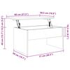 vidaXL Couchtisch Grau Sonoma 80x50,5x41,5 cm Holzwerkstoff