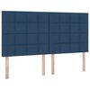 vidaXL Aufbewahrungsbett mit Matratze Blau 200 x 200 cm Kunstleder
