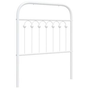 vidaXL Ersatz-Kopfteil Metall Wei&szlig; 75 cm