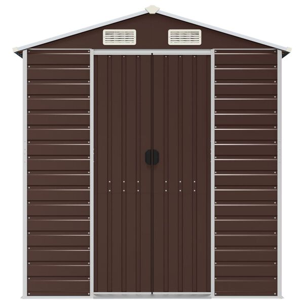 vidaXL Gartenhaus Braun 191x555x198 cm Verzinkter Stahl