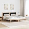 vidaXL Bettrahmen Schwarz 160 x 200 cm Massives Kiefernholz