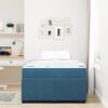 vidaXL Bettgestell mit Matratze mit Matratze Blau 120 x 190 cm Samt