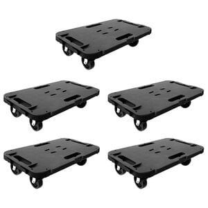 vidaXL Transportroller 5 Stk. Schwarz Polypropylen 300 kg