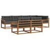 vidaXL Outdoor-Sofagarnitur 8 stk. Natur und Anthrazit