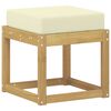 vidaXL Outdoor Hocker Bank Massivholz Akazie Wei&szlig;