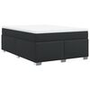vidaXL Boxspringbett mit Matratze Schwarz 140x190 cm Kunstleder