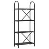 vidaXL B&uuml;cherregal Schwarz Eichen-Optik 60 x 30 x 146 cm Holzwerkstoff