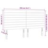 vidaXL Kopfteil Blau 200 x 5 x 118/128 cm Stoff