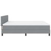 vidaXL Boxspringbett mit Matratze Hellgrau 180 x 200 cm Stoff